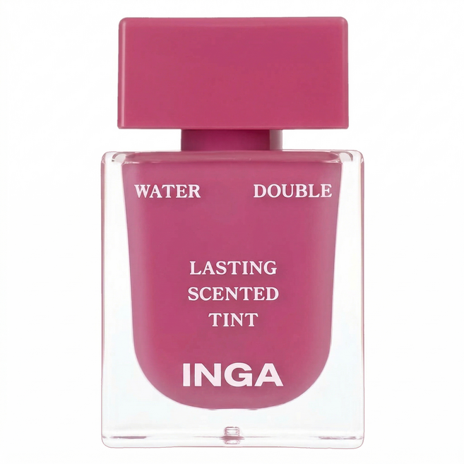 INGA Cosmetics 水感雙效持色香氛唇釉 4.3g, 晶燦紅鑽, 1個