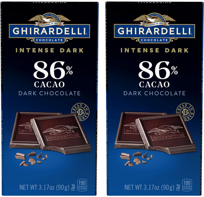 기라델리 인텐스다크 카카오 86%, 90g, 2개