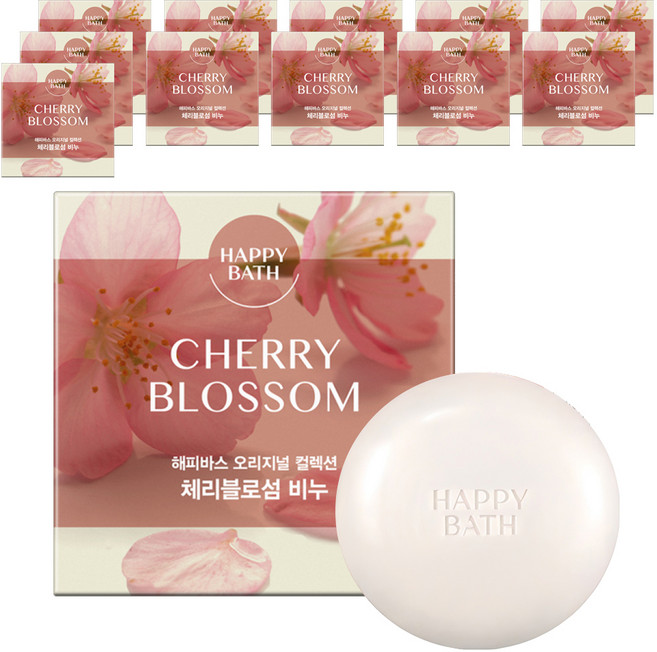 해피바스 오리지널 컬렉션 비누 체리블로섬향, 90g, 12개입