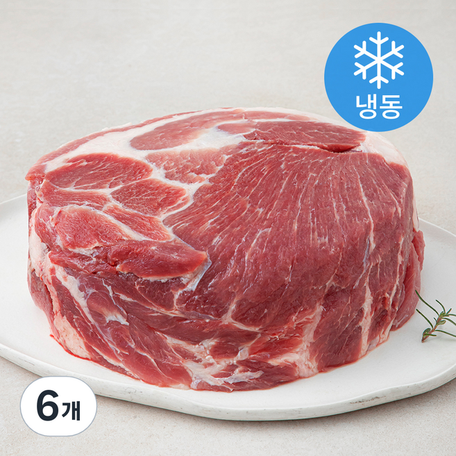 굿미트찹 미국산 돈목전지 왕목살 덩어리 원육 (냉동), 2kg, 6개