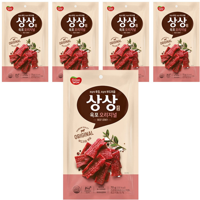 상상육포 오리지널, 70g, 5개