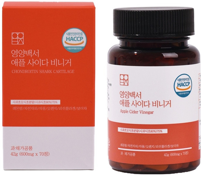 영양백서 애플 사이다 비니거 건강식품 42g, 70정, 1개