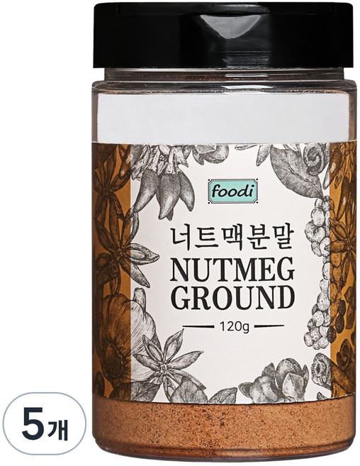 foodi 肉豆蔻粉, 120g, 5個