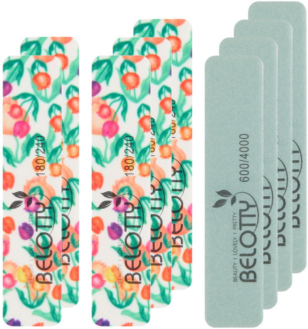 벨로티 미니 네일케어세트 파일 5p + 미니 네일버퍼 4p, 혼합색상, 1세트