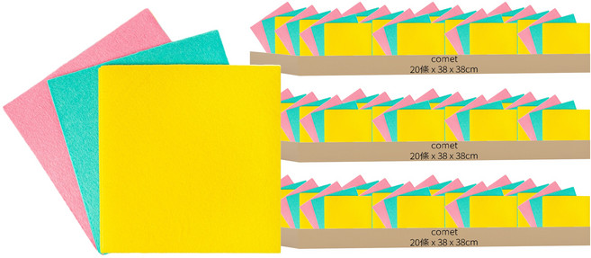 comet 不織布抹布, 60條