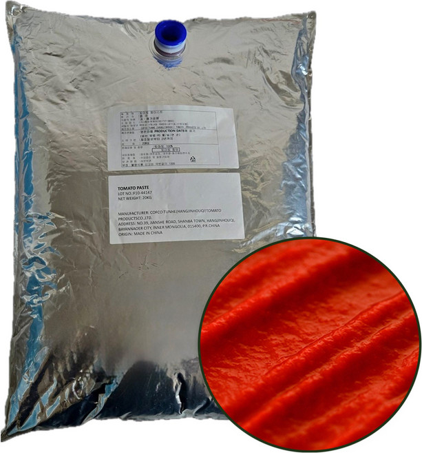 COFCO 파우치 토마토 페이스트, 20kg, 1개