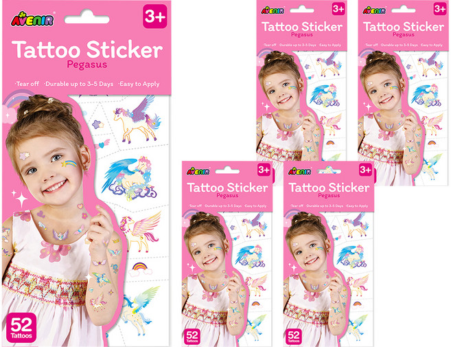 AVEnIR 童趣紋身貼紙, 5個, 魔法飛馬