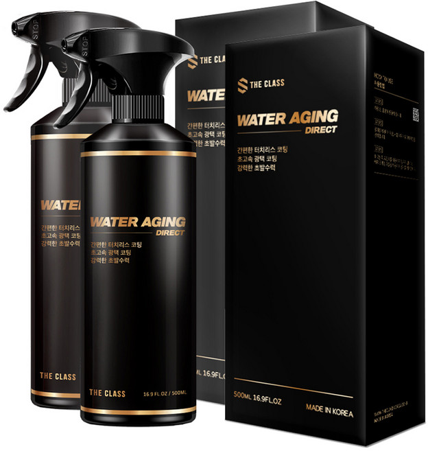 더클래스 워터에이징 다이렉트 초간편 터치리스 코팅왁스, 500ml, 2개