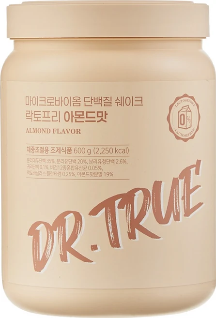 DrTrue 단백질 쉐이크 아몬드맛, 1개, 600g - 쿠팡