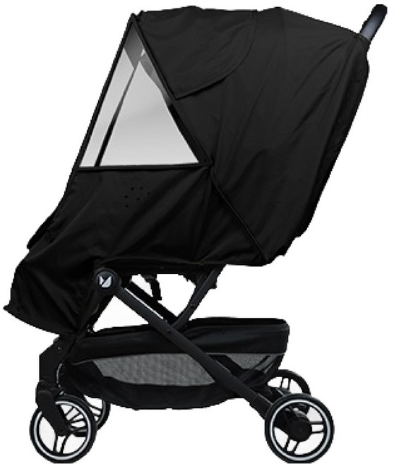 와이업 휴대용 유모차 방풍커버 지니에스2 지니에스1 지니제로3, 블랙 무지, 1개