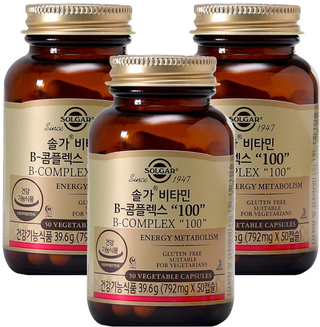 솔가 비타민B 콤플렉스 100, 50정, 3개