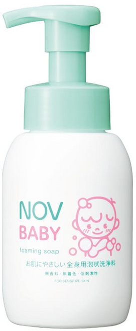 NOV 娜芙 貝比溫和沐浴乳 日本原裝進口 清潔嬰兒頭髮、身體及臉部肌膚 無香料 無著色 低刺激性, 300ml, 1件