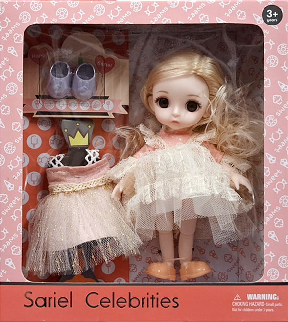 Sariel Celebrities 球體關節娃娃, 1組, 16cm, 貝兒 多色