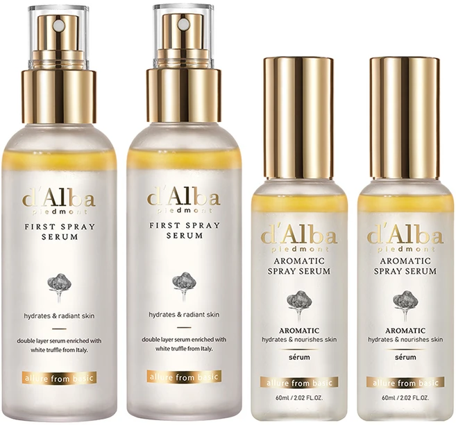 달바 화이트 트러플 퍼스트 스프레이 세럼 + 아로마틱 스프레이 세럼 60ml 세트, 100ml, 2개 - 쿠팡