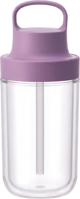 KINTO TO GO BOTTLE 雙層隨手瓶, 朝霧紫, 360ml, 1個, 360ml