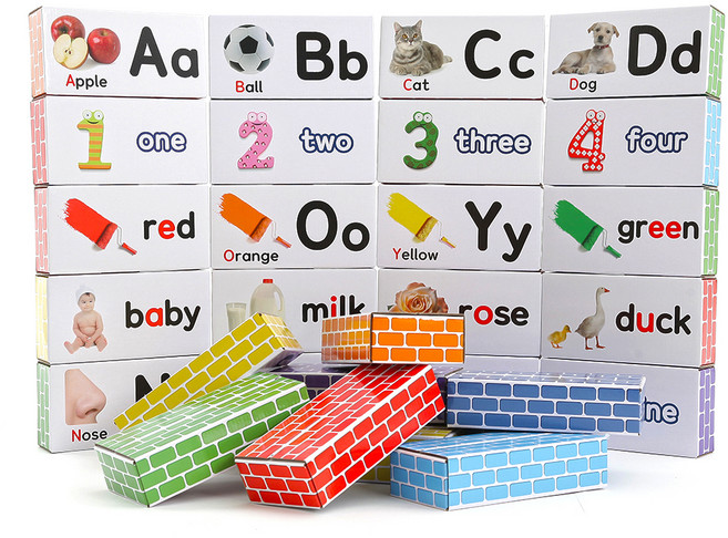에듀플레이 영어 종이벽돌블록 중형 50p, 혼합색상, 1개