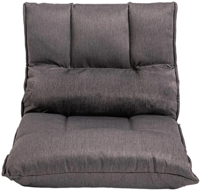 HOLA 和樂家居 獨立筒摺疊和室椅 56 x 51 x 24cm 4.2kg, 礫石灰, 1個