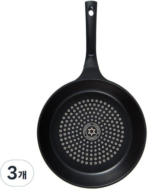셰프쿡 인덕션 키친 티타늄코팅 IH 후라이팬, 24cm, 3개