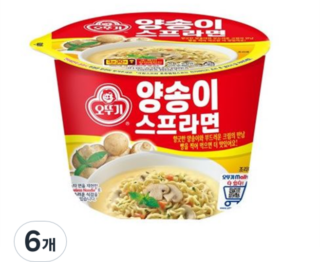 오뚜기 양송이 스프라면 105g, 6개