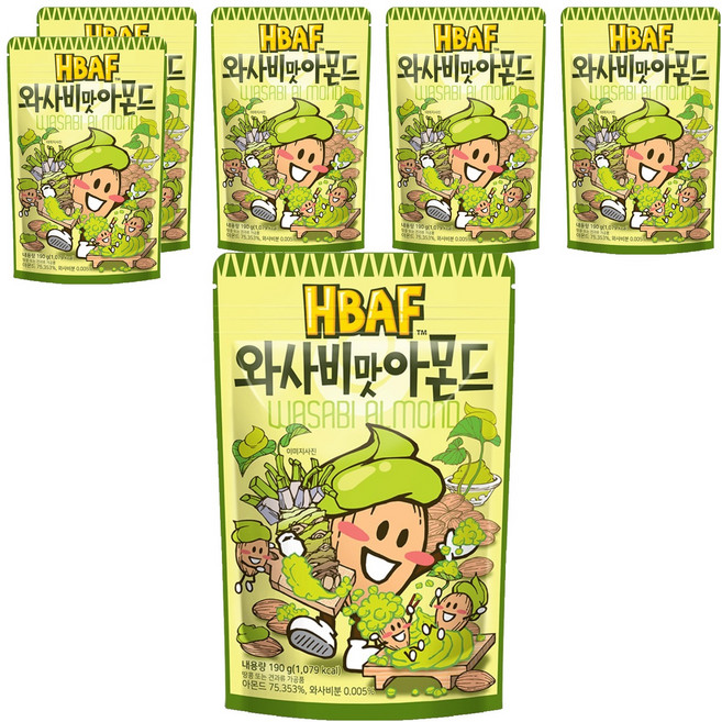 바프 와사비맛 아몬드, 190g, 6개