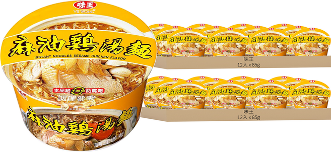 味王 麻油雞湯麵 85g, 24入