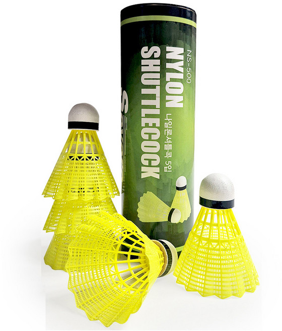 세베로 나일론 배드민턴 셔틀콕 NS500, 5개입, 1개