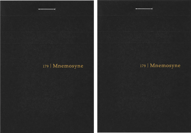 maruman MNEMOSYNE 速記方格筆記冊 A7, 黑色, 2本