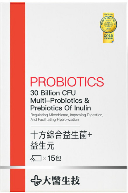 大醫生技 十方綜合益生菌 + 益生元, 15包, 3g, 1盒