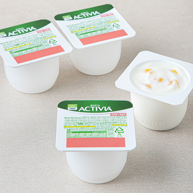 풀무원 다논 액티비아 컵복숭아, 80g, 4개