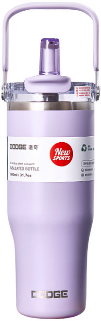 DODGE 道奇 尊爵吸管雙飲保溫杯 DB-24584-900 412g, 顏色隨機, 1個, 900ml