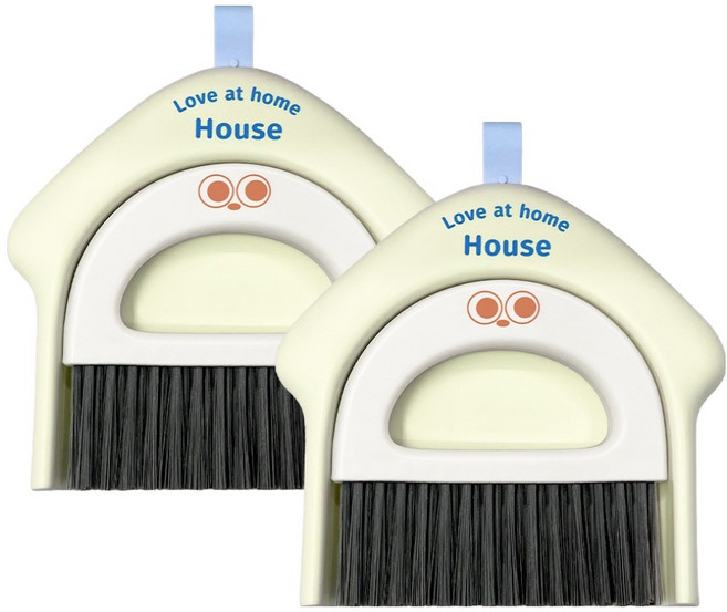 데일드 캐릭터 미니 빗자루 + 쓰레받이 세트, 옐로우하우스, 2세트
