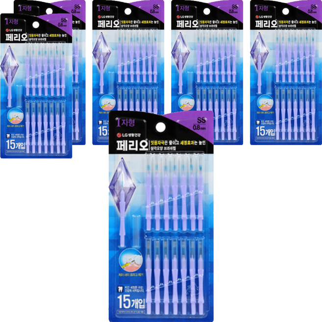 페리오 치간칫솔 I자형 SS, 15개입, 6개