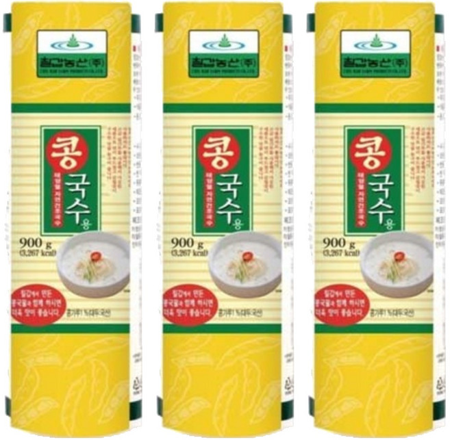 칠갑농산 콩국수용 국수, 900g, 3개