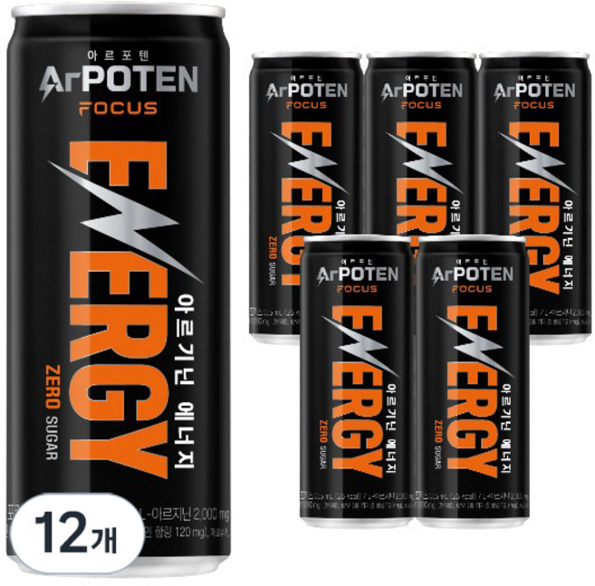 아르포텐 아르기닌 포커스 에너지 드링크, 355ml, 12개