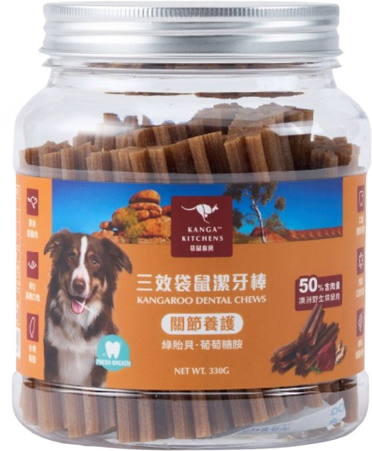 KANGA KITCHENS 袋鼠廚房 三效袋鼠潔牙棒, 330g, 1個, 關節保健