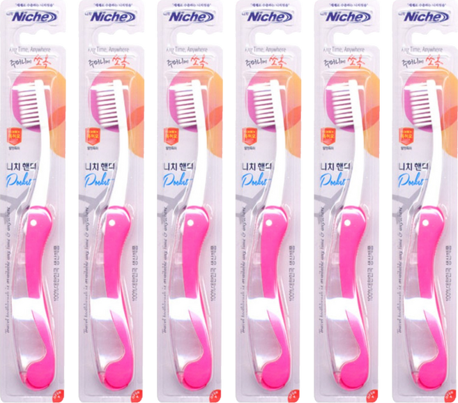 니치 핸디 칫솔 일반모, 1개입, 6개