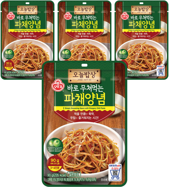 오늘밥상 파채양념, 90g, 4개
