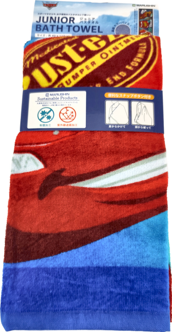 MARUSHIN 丸真 長毛巾 100%棉 約40x110CM, CARS 多色, 1條