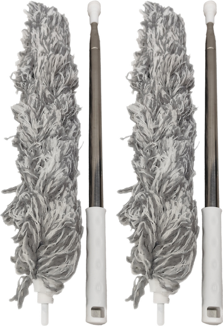 U-mop 伸縮除塵撢 最長250cm PP+細纖維+不鏽鋼, 灰色, 2個