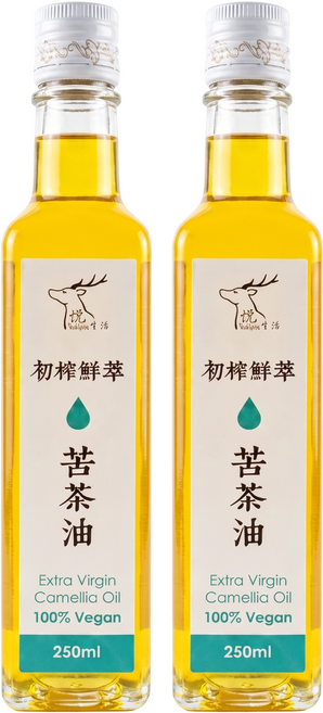Well Life 悅生活 極鮮 100%台灣小農冷壓苦茶油王, 250ml, 2瓶