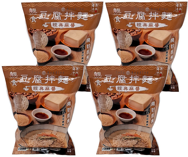 年方十八 輕食豆腐拌麵 經典麻醬 186g, 4包