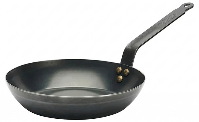 de Buyer 畢耶 輕礦藍鐵 新包裝戶外系列 平底鐵煎鍋, 24cm, 1個
