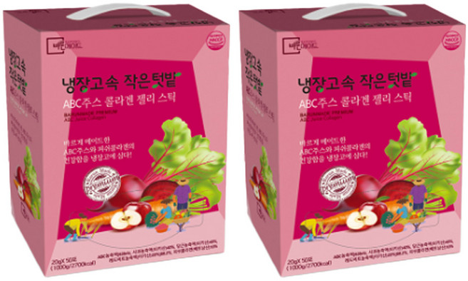 바른메이드 냉장고속 작은텃밭 ABC 주스 콜라겐 젤리 스틱 50p, 1kg, 2개