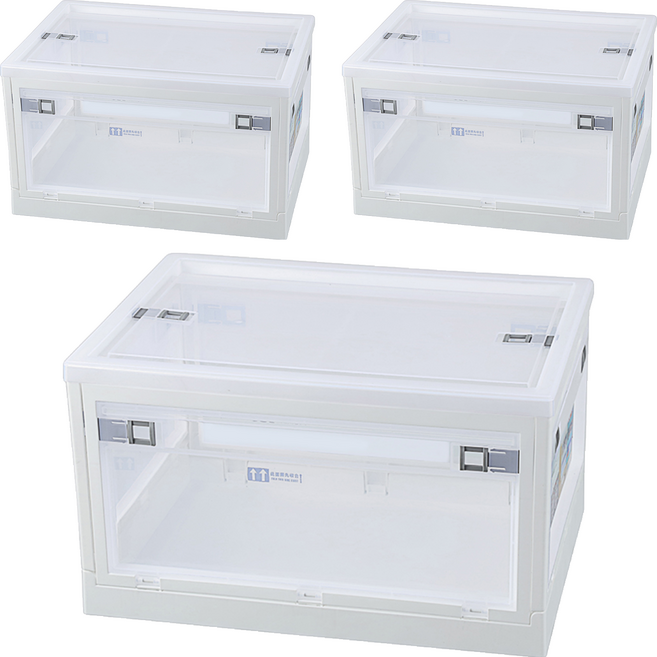KEYWAY 聯府 經典五開式摺疊收納箱 50L, 白色, 3個