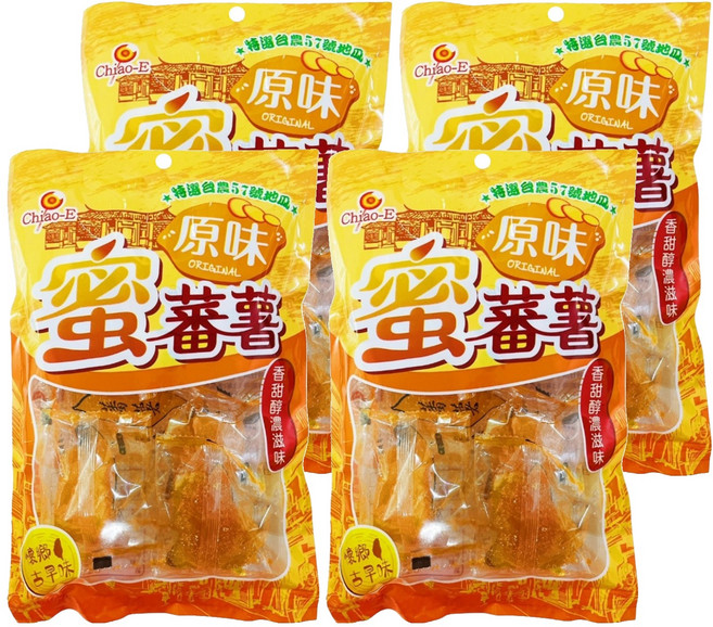 Chiao-E 巧益 蜜蕃薯 原味 全素, 200g, 4袋