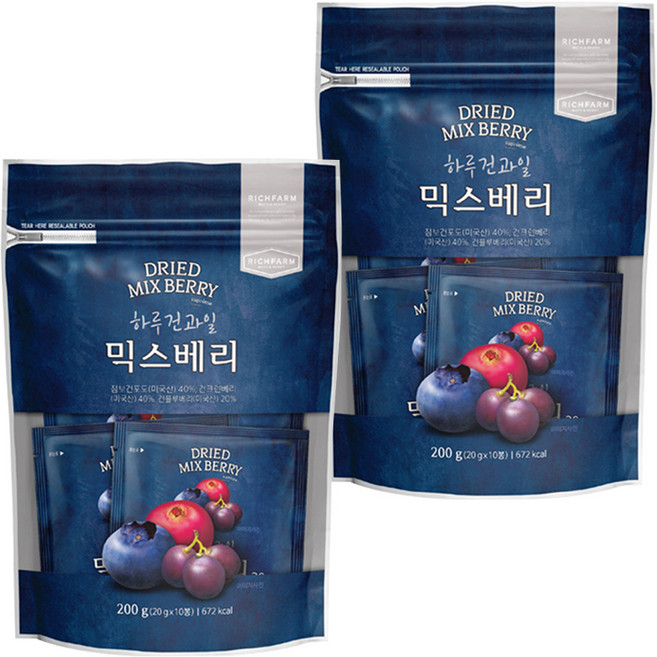 리치팜너트 믹스베리 10p, 200g, 2개