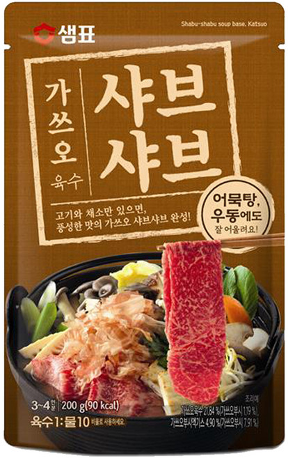 샘표 가쓰오 샤브샤브 육수 3~4인분, 200g, 1개