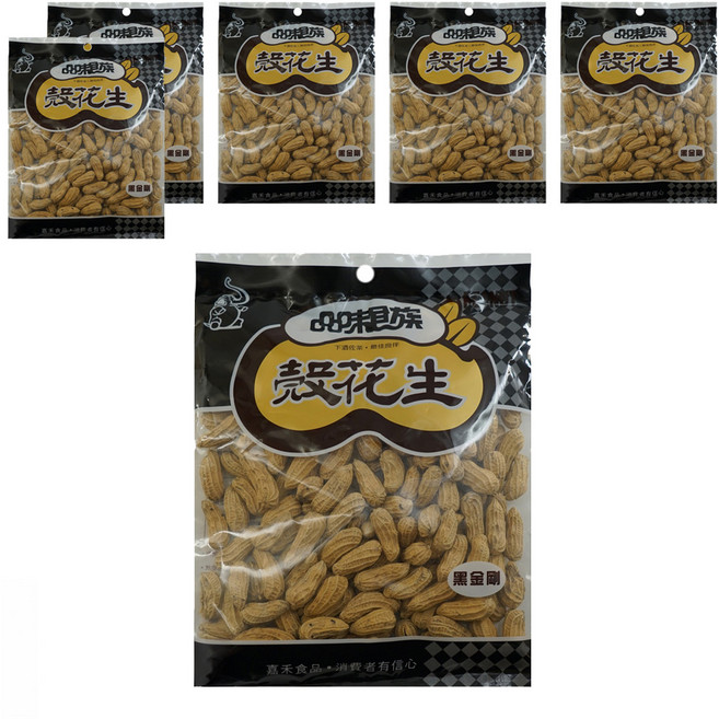 品味食族 殼花生 黑金剛, 400g, 6包