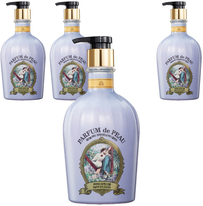 벨먼 파퓸드뽀 퍼퓸 바디워시 아이리스 머스크 향, 600ml, 4개