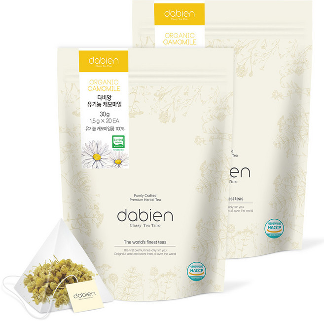 다비앙 유기농 캐모마일 티백, 1.5g, 20개입, 2개